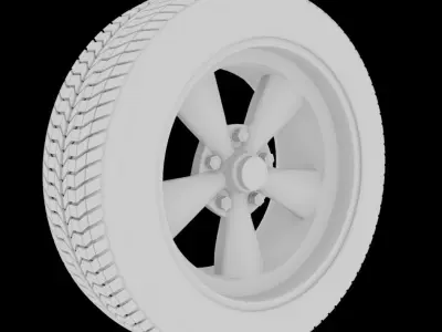 Classical Muscle Car Wheel 3D model