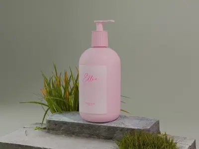 Body Lotion Bottle Low-poly 3D model