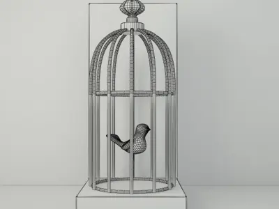 Birdcage Bookend 3D model