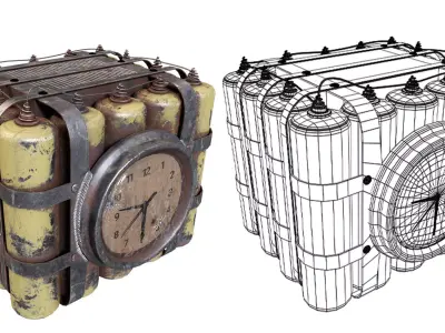 Dynamite 1 Low-poly 3D model