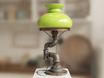 Metal Lamp 02 Low-poly 3D model