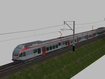 Stadler Rail  EPg 2 Low-poly 3D model