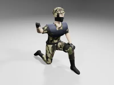 Soldier - Army - Soldado Low-poly 3D model
