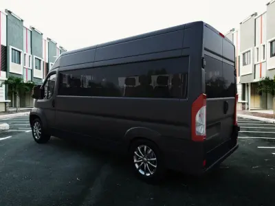 Large Passenger Van High Roof 3D model