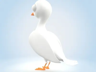 White Pigeon 3D model