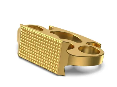 Hammered Brass knuckles 3D model