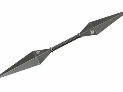 Collection of 6 kunai Low-poly 3D model