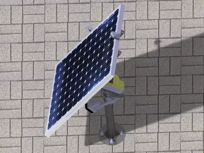 Solar PV tracker Free 3D model