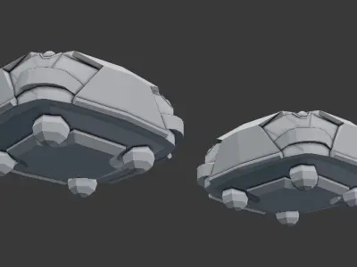 Warehouse Autonomous Robot Low-poly 3D model