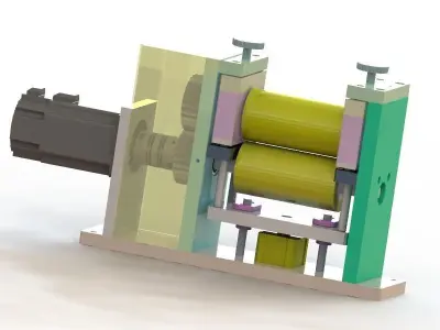 Coil film conveying mechanism 3D model
