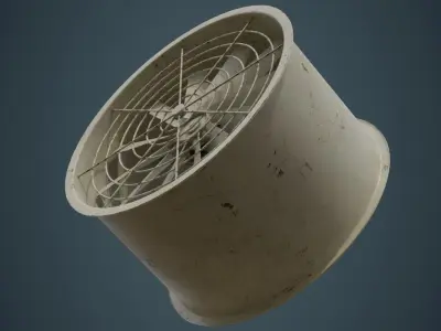 Industrial Fan 2B Low-poly 3D model