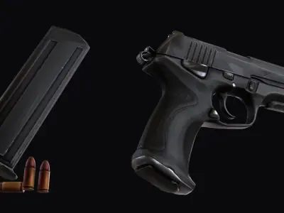 Valorant Classic Pistol Low-poly 3D model