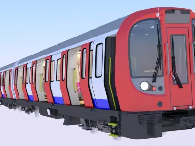 London metro train S8 3D model