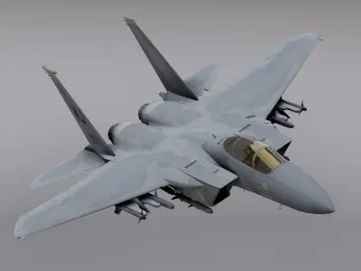 Pack Falcon Fighter Jets - 14 Aircrafts Low-poly 3D model