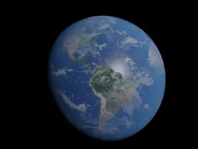 Earth from space - Free 3D model