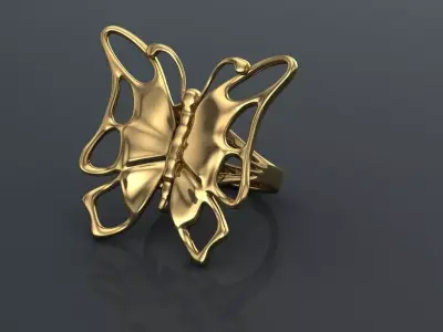 Butterfly ring 3D print model purchase