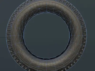 Tire for truck GAZ 3307 Free low-poly 3D model
