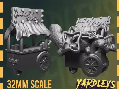 WIENER WONDERS Hot Dog Stand Mimic 32mm DnD 3D print model