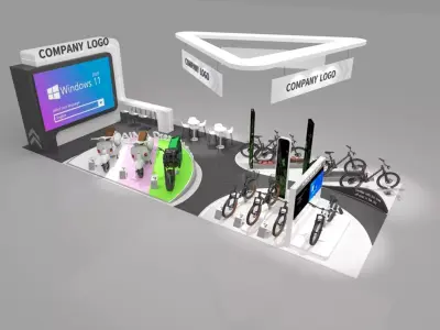 Electric bicycle exhibition 3D model