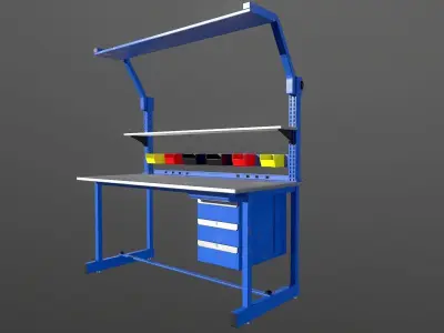 Workbench Low-poly 3D model get