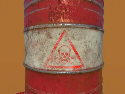 The barrel 3d model oil barrels Low-poly 3D model