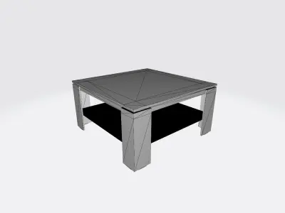 PRAGA square of wood on wall 3D model
