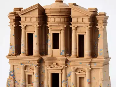 Petra Roman Mixed Ancient Architecture 3D 3D print model