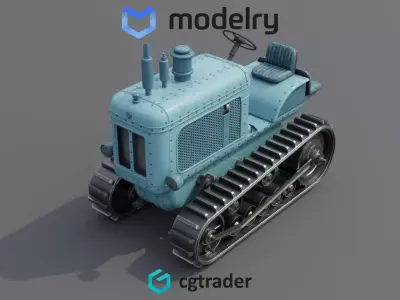 Snow Tractor 3D model purchase