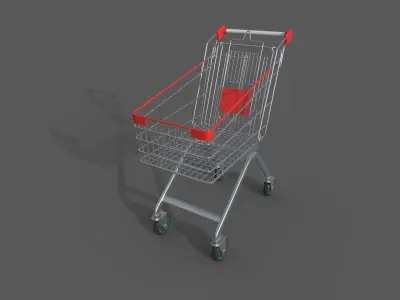 Shopping Trolley 3D model purchase