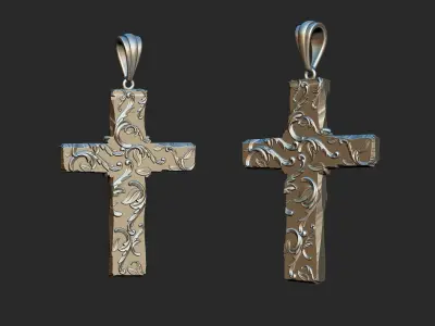 stylized cross 2 3D print model