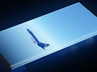 Aerospatiale BAC Concorde Pepsi livery Low-poly 3D model
