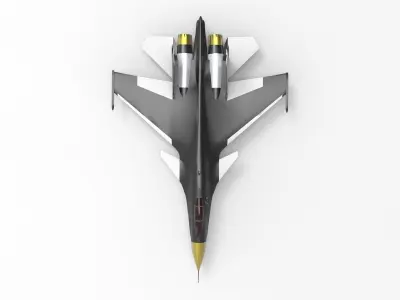 Sukhoi Su-35S Flanker-E Black 3D model