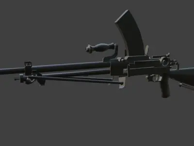 gun type99 Low-poly 3D model