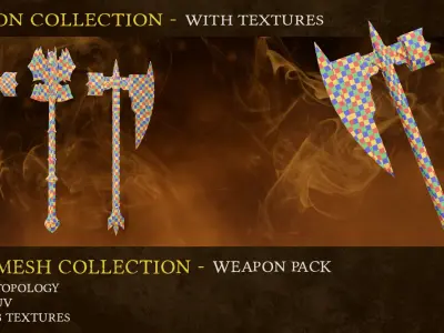 Weapons Pack Free low-poly 3D model