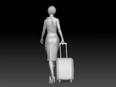 air hostess girl 1 3D print model