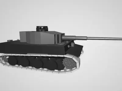 Tiger Tank Free low-poly 3D model