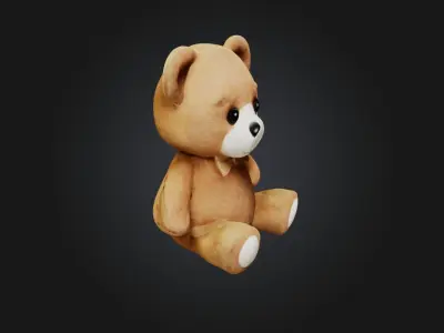 Teddy bear Low-poly 3D model purchase