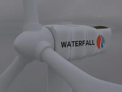 Wind Turbine Low-poly 3D model 9
