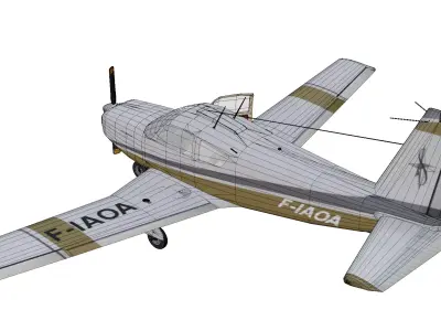 SOCATA ST-10 Diplomate Low-poly 3D model