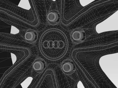 Audi RS6 Avant Wheel with Tyre 3D model