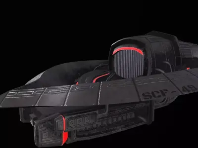 SCF-49 Sci-fi Spaceship Low-poly 3D model