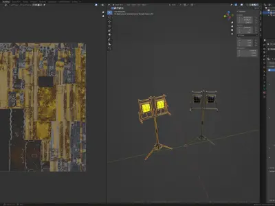Tower Lights Low Poly FREE Free low-poly 3D model