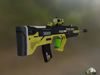 gun 6 Low-poly 3D model