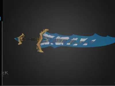 Truthguard the Broken Sword Low-poly 3D model