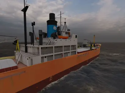 collection ships-Bulk carrier ship-tanker ship 3D model 3