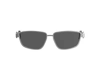 Silver Metal Sunglasses 3D model