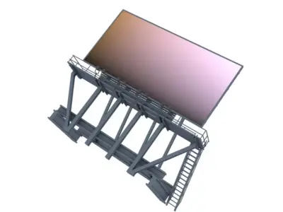 Rooftop billboard 3D model