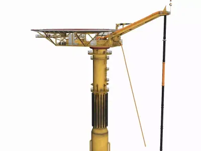 Oil Rig -Gullfaks Loading Buoy Low-poly 3D model