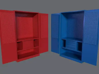 Tools  Cabinet Low-poly 3D model