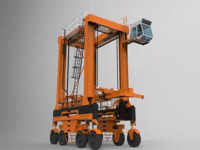Harbour Container Crane 3D model